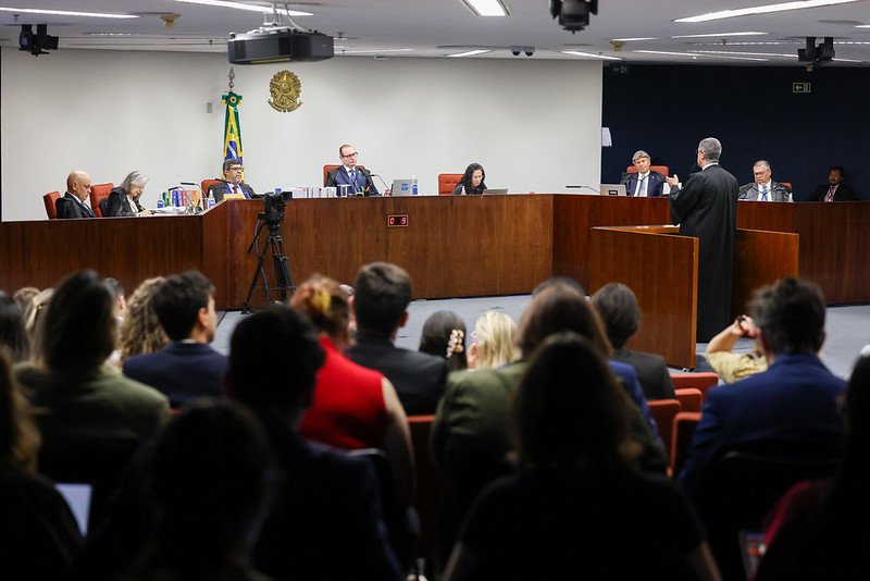 Primeiro dia de julgamento do golpe. Foto: Gustavo Moreno/STF